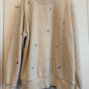 Taylor Swift Inspired Sweatshirt with Eras Tour Embroidered Accents